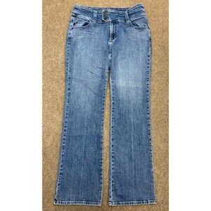 Vintage Z Cavaricci Jeans Womens 16 High Stacked Waist Loose Straight Flap Denim